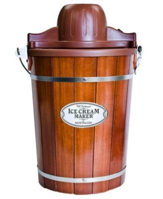 Nostalgia - ICMP600WD 6-Quart Wood Bucket Ice Cream Maker