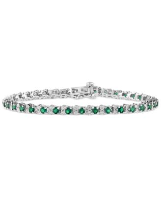 EFFY Collection - Gemstone & Diamond (1/4 ct. t.w.) Tennis Bracelet in Sterling Silver