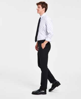 Bar III - Men's Skinny Fit Wrinkle-Resistant Wool-Blend Suit Separate Pant