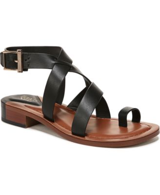 Franco Sarto - Ina Toe Loop Ankle Strap Stacked Heel Sandals