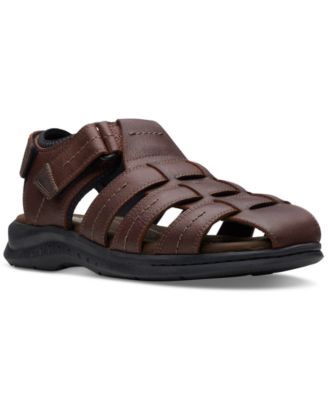Clarks - Men's Walkford Fish Tumbled Leather Sandals