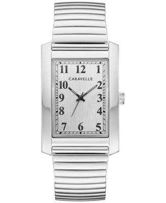 Caravelle - Men's Dress Stainless Steel Expansion Bracelet Watch 30mm