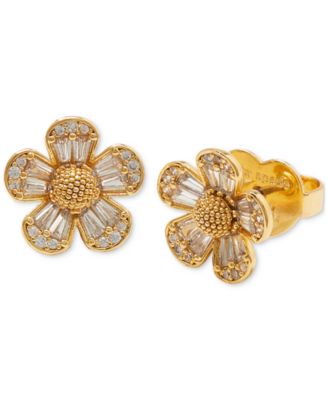 kate spade new york - Gold-Tone Cubic Zirconia Fleurette Stud Earrings