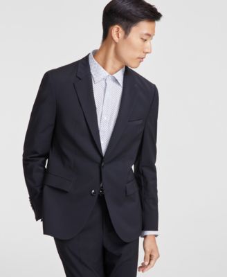 Hugo Boss - Men's Modern-Fit Solid Wool-Blend Suit Jacket