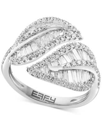 EFFY Collection - Diamond Leaf Bypass Ring (1-1/10 ct. t.w.) in 14k White Gold