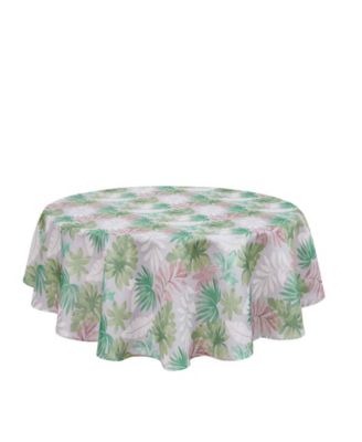 IZOD - Cove Palm Water-Resistant Indoor and Outdoor Tablecloth, 70" Round