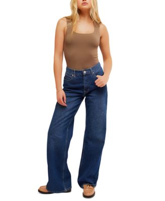 Free People - Women's Luna Square-Neck Sleeveless Bodysuit