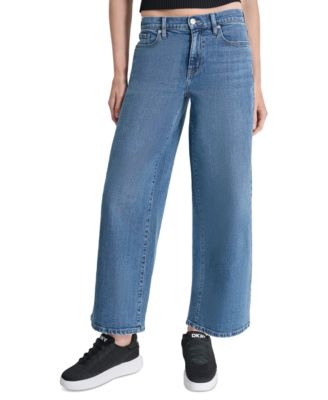 DKNY Jeans - Petite High-Rise Wide-Leg Jeans