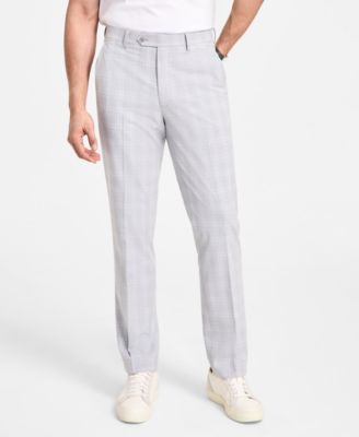 Alfani - Men's Slim-Fit Plaid Suit Pants