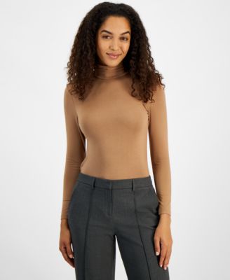 Jones New York - Petite Seamless Long-Sleeve Turtleneck Top