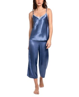 Linea Donatella - Women's Flying Garden Cropped Satin Pajama Set