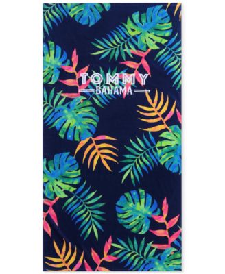 Tommy Bahama Home - Leafy Paradise Cotton Oversized Beach Towel, 72" x 36"