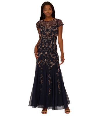 Adrianna Papell - Women's Embellished Godet Gown