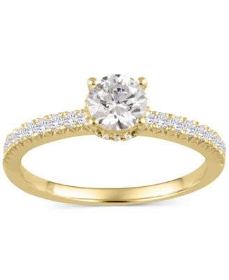 Macy's - Diamond Solitaire Plus Engagement Ring (1 ct. t.w.) in 14k Gold