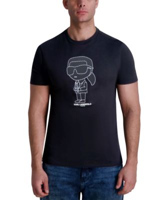 KARL LAGERFELD PARIS - Men's Short Sleeve Crewneck Character Logo T-Shirt