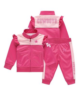 WEAR by Erin Andrews - Baby Boys and Girls Pink Dallas Cowboys 2-Piece Tracksuit Set