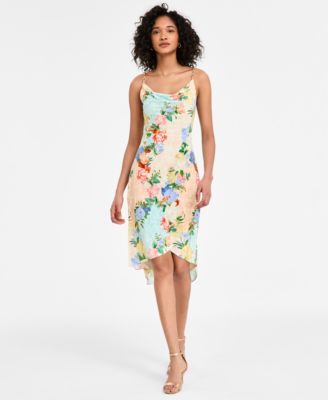 Siena - Women's Printed Cowl Neck Sleeveless Sheath Dress