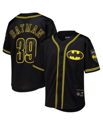 Lids - Big Boys and Girls Black Batman Graphic Baseball Jersey
