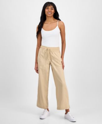 Nautica Jeans - Women's Linen-Blend Wide-Leg Pants
