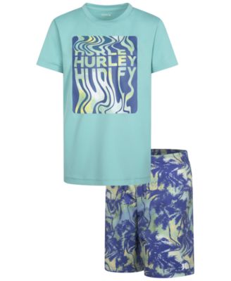 Hurley - Toddler Boys Palm Beach T-Shirt & Swim Shorts, 2 Piece Set