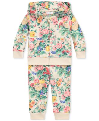 Polo Ralph Lauren - Baby Floral Cotton Terry Hoodie & Pant Set