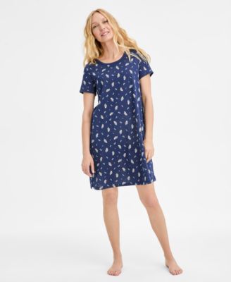 Charter Club - Women's Printed Short-Sleeve Sleepshirt