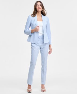 Tahari ASL - Women's Seersucker Jacket, Sweater Tank Top & Ankle Pants
