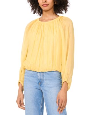 Parker - Women's Mylah Shirred Long-Sleeve Crewneck Top