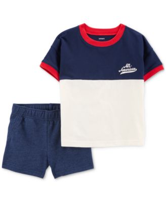 Carter's - Toddler Boys All-American T-Shirt & Shorts, 2 Piece Set