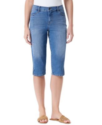 Gloria Vanderbilt - Petite Dalia Seamed Straight-Leg Denim Skimmer Jeans