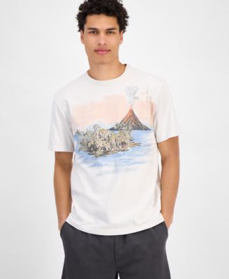 Sun + Stone - Men's Short Sleeve Lava Flow Graphic Crewneck T-Shirt
