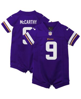 Nike - Baby Boys and Girls J. J. McCarthy Purple Minnesota Vikings Romper Game Jersey