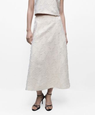 MANGO - Women's Textured Flared Skirt