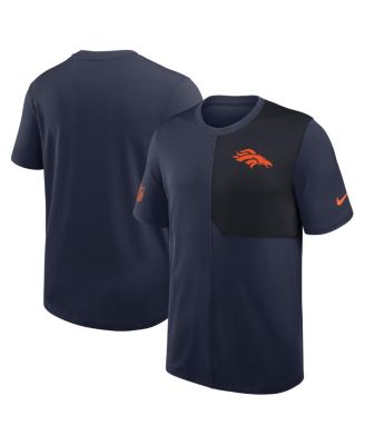 Nike - Men's Navy Denver Broncos Sideline UV Performance Coach Shirt