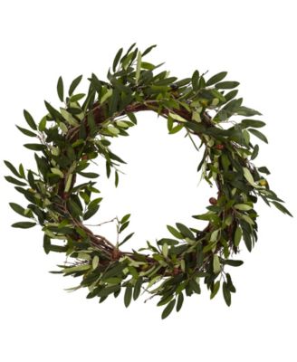Nearly Natural - 20" Olive Wreath