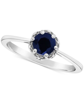 Macy's - Emerald Six Prong Solitaire Ring (1/2 ct. t.w.) in Sterling Silver (Also in Ruby & Sapphire)