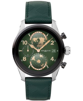Montblanc - Men's Summit 3 Green Leather Strap Smart Watch 42mm