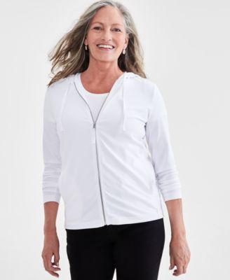 Style & Co - Women's Zip-Front Hooded Sweatshirt