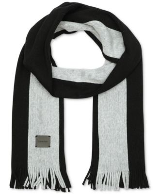 Calvin Klein - Men's Thick Side Stripe Logo Scarf