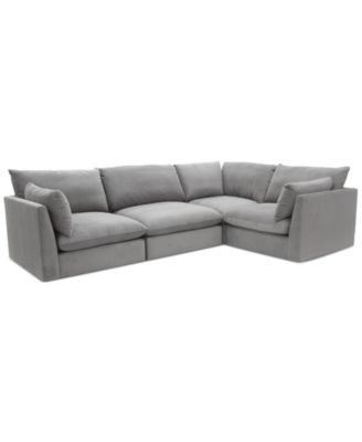 Furniture - 126" 4-Pc. Fabric Sectional Sofa