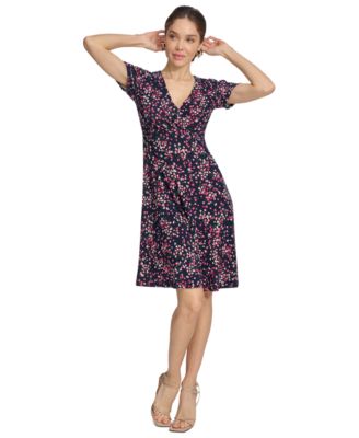 Tommy Hilfiger - Petite Eloise V-Neck Empire-Waist Dress