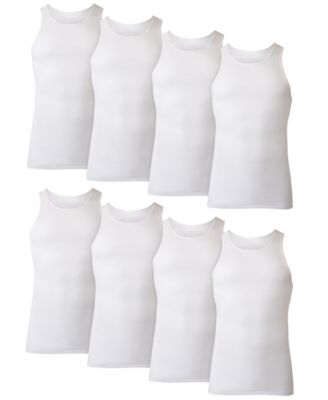 Hanes - Men's 8-Pk. Cotton ComfortSoft Tank Top Undershirts