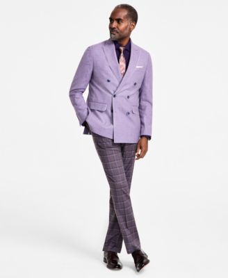 Tallia - Men's Slim-Fit Wool Blend Double-Breasted Sport Coat