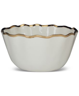 Certified International - Regency Deep Metallic-Trim Porcelain Bowl