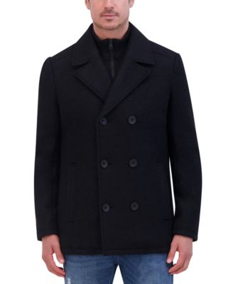 Kenneth Cole - Men's Boucle Double Breasted Peacoat