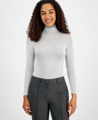 Jones New York - Petite Seamless Long-Sleeve Turtleneck Top