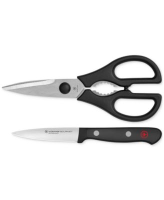 Wüsthof - Gourmet Black 2-Pc. Paring Knife and Shears Set