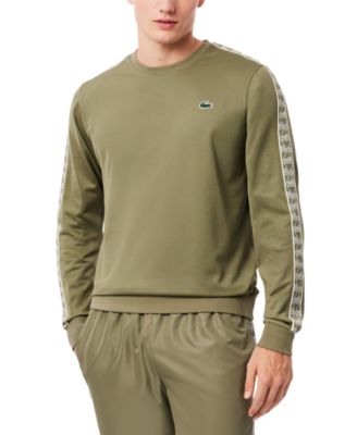 Lacoste - Men's Crewneck Long Sleeve Decorative Trim Performance Sweatshirt