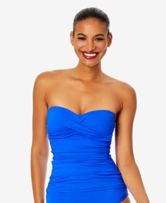 Anne Cole - Twist-Front Ruched Tankini Top