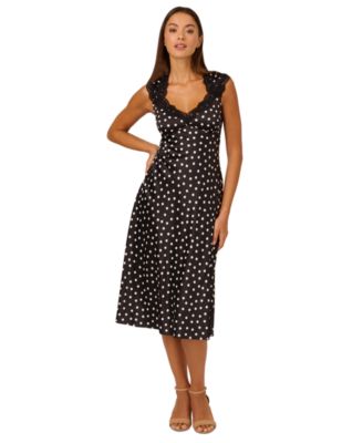 Adrianna - Women's Polka-Dot Midi Dress
